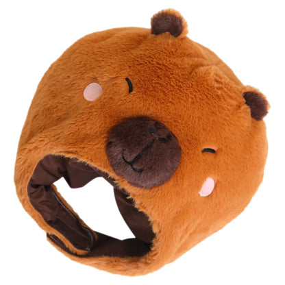 Plush Capybara Head Mask