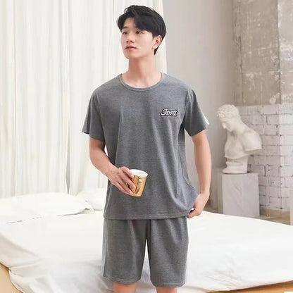 Cotton Men's Pajama Top and Pants