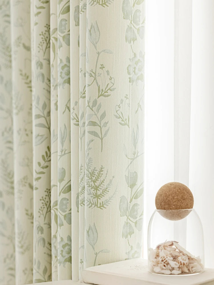 French Living Room Curtains Floral Pattern