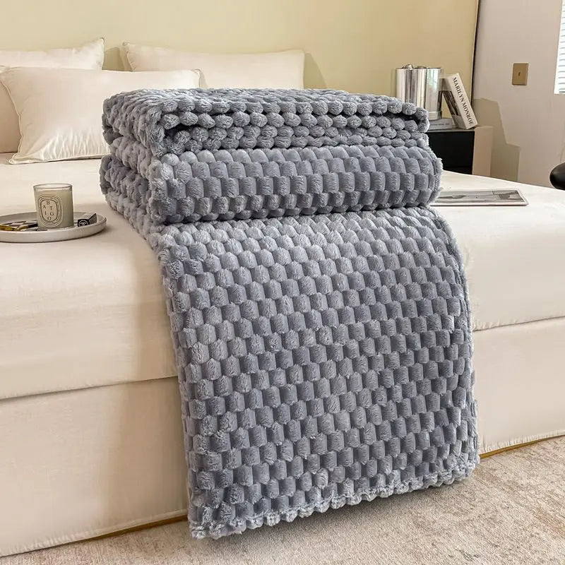 Plaid Jacquard Coral Fleece Blankets