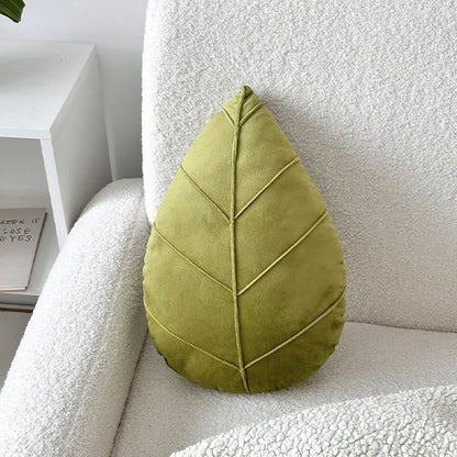 Christmas Green Decorations Leaf Shaped Pillows