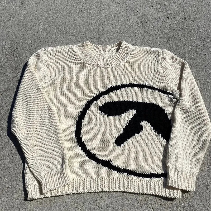 Men's Aphex Twin Knit Oversized Vintage Sweater – Sandman's Shop