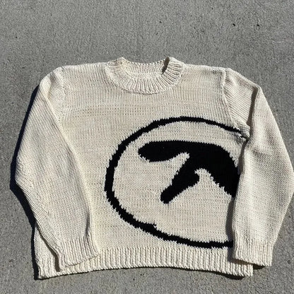 Men's Aphex Twin Knit Oversized Vintage Sweater