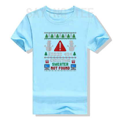 Computer Error 404 Ugly Christmas Sweater T-Shirt