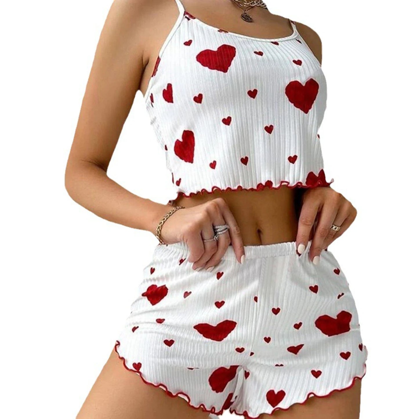 Women's Hearts Pajamas Set Sleepwear