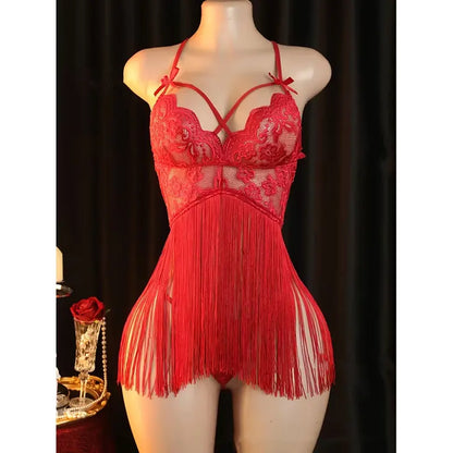 Hollow Lace Pajamas Skirt Women