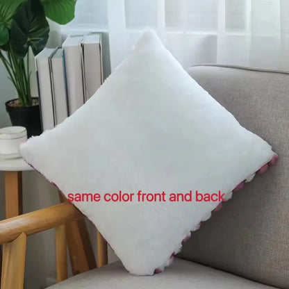 2pcs Artificial Plush Throw Pillow Covers