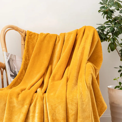 Fleece Flannel Gold Blankets