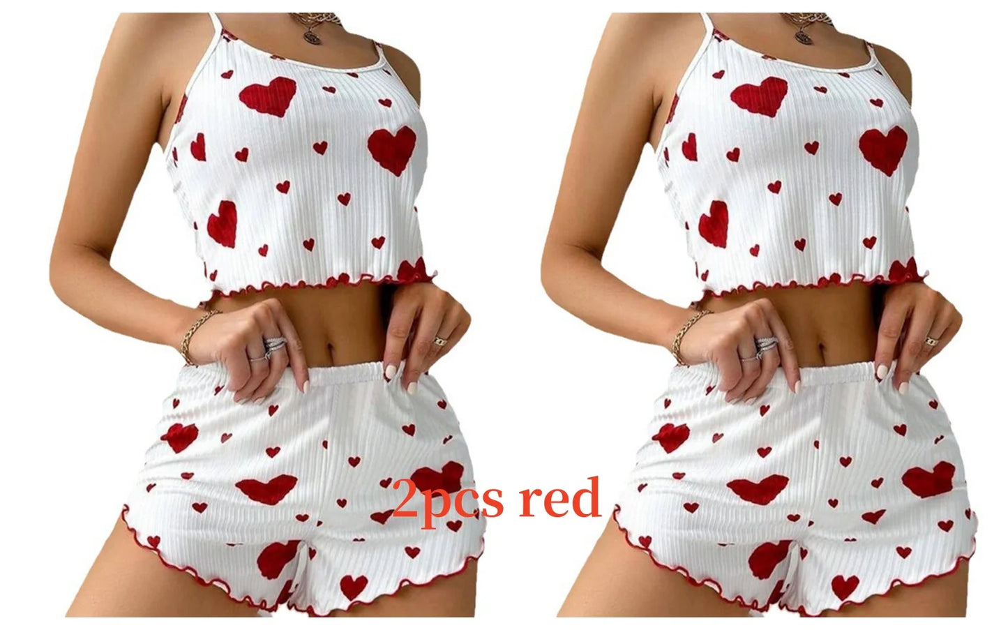 Women's Hearts Pajamas Set Sleepwear