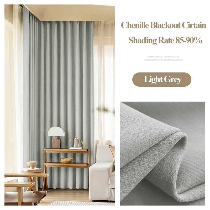Solid Blackout Curtain for Bedroom