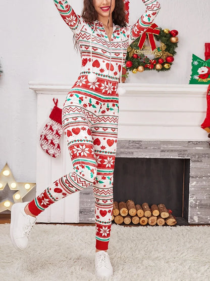 Women's Christmas Long Pajama Onesie