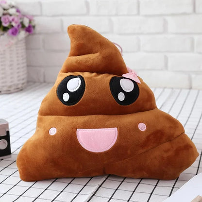 25CM Brown Smiley Pillow - Poop Emoji