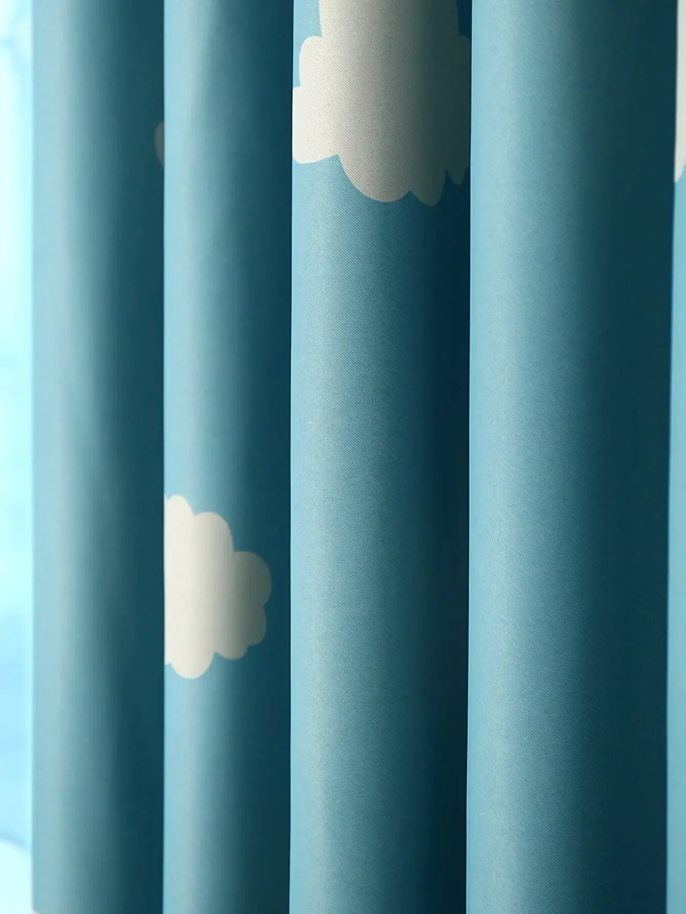 Cloud Korean Style Fresh Blackout Printed Curtains