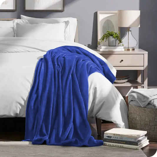 Pure color thick fleece blanket