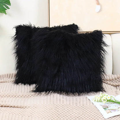 2 Piece White Plush Pillowcase