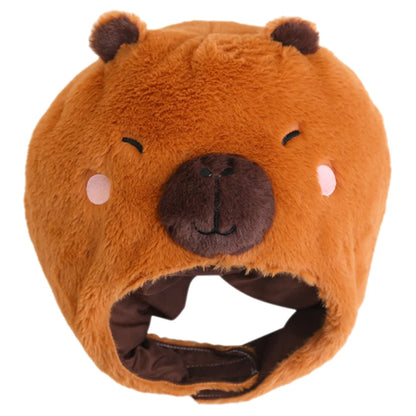 Plush Capybara Head Mask