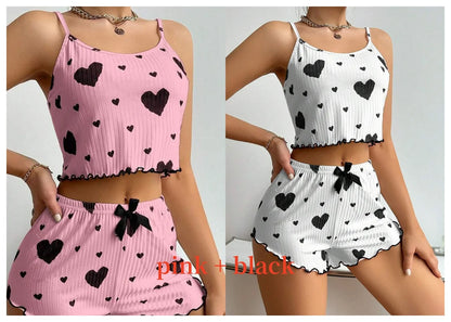 Women's Hearts Pajamas Set Sleepwear