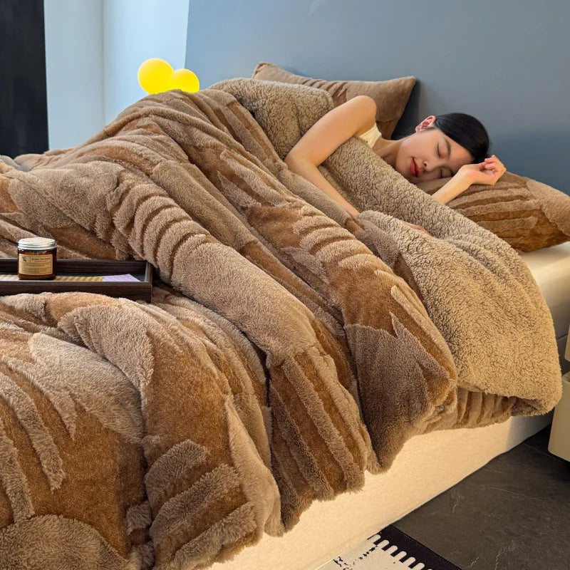 jacquard blanket thickened