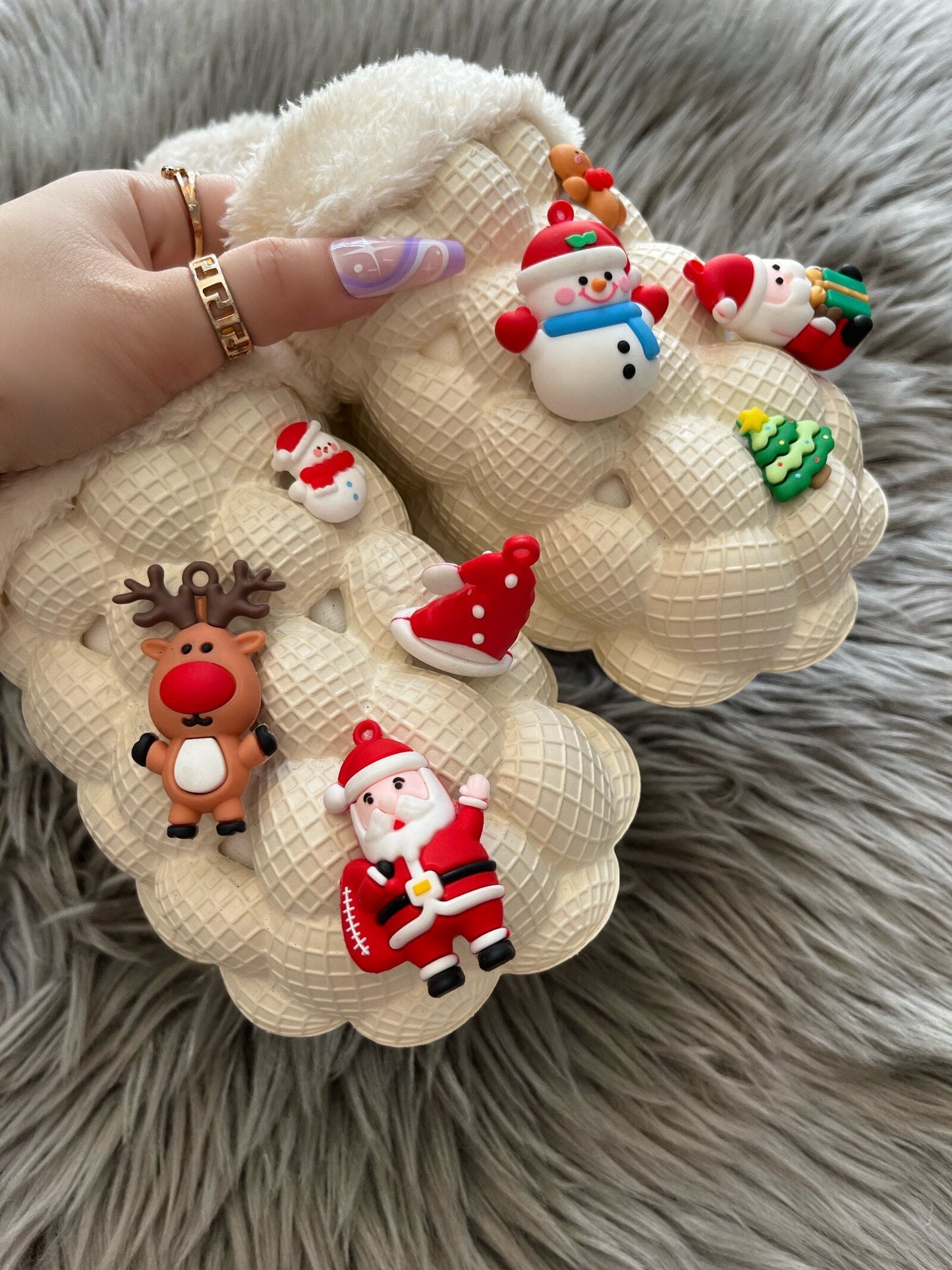 Funny DIY Christmas Bubble Slippers