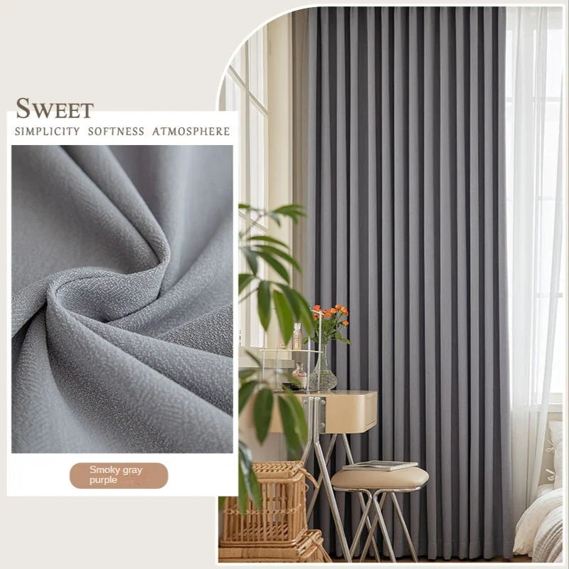 Modern Chenille Living Room Curtains