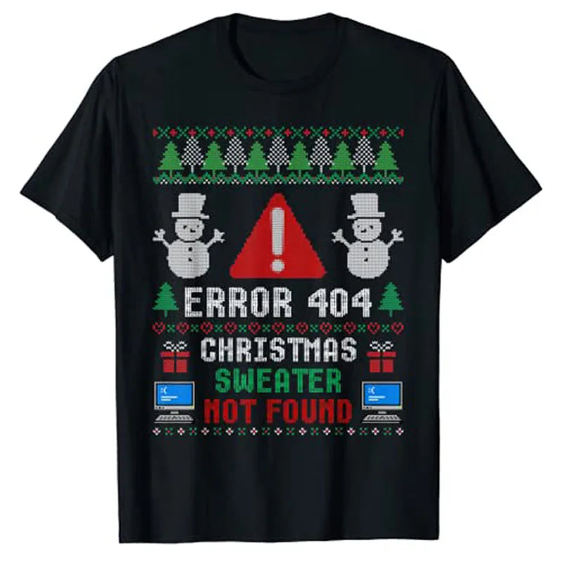 Computer Error 404 Ugly Christmas Sweater T-Shirt