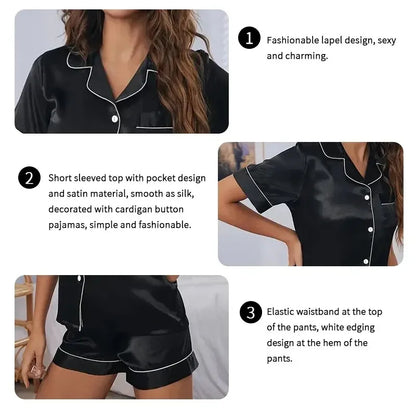 Women's Silk Pajamas Two-Piece Set