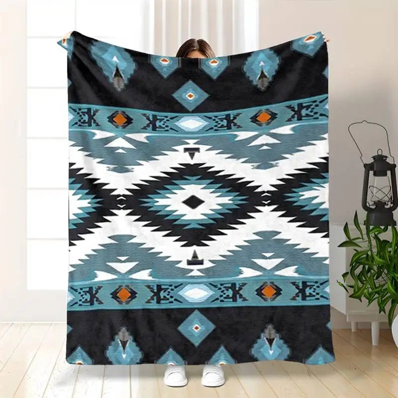 Geometric Pattern Throw Blanket