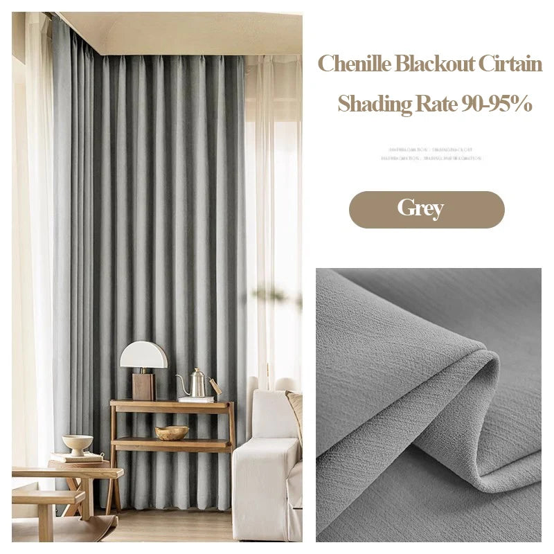 Solid Blackout Curtain for Bedroom