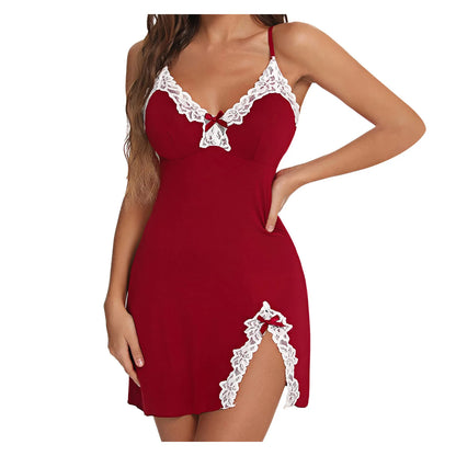 Women's Lace Trim Mini Nightgown