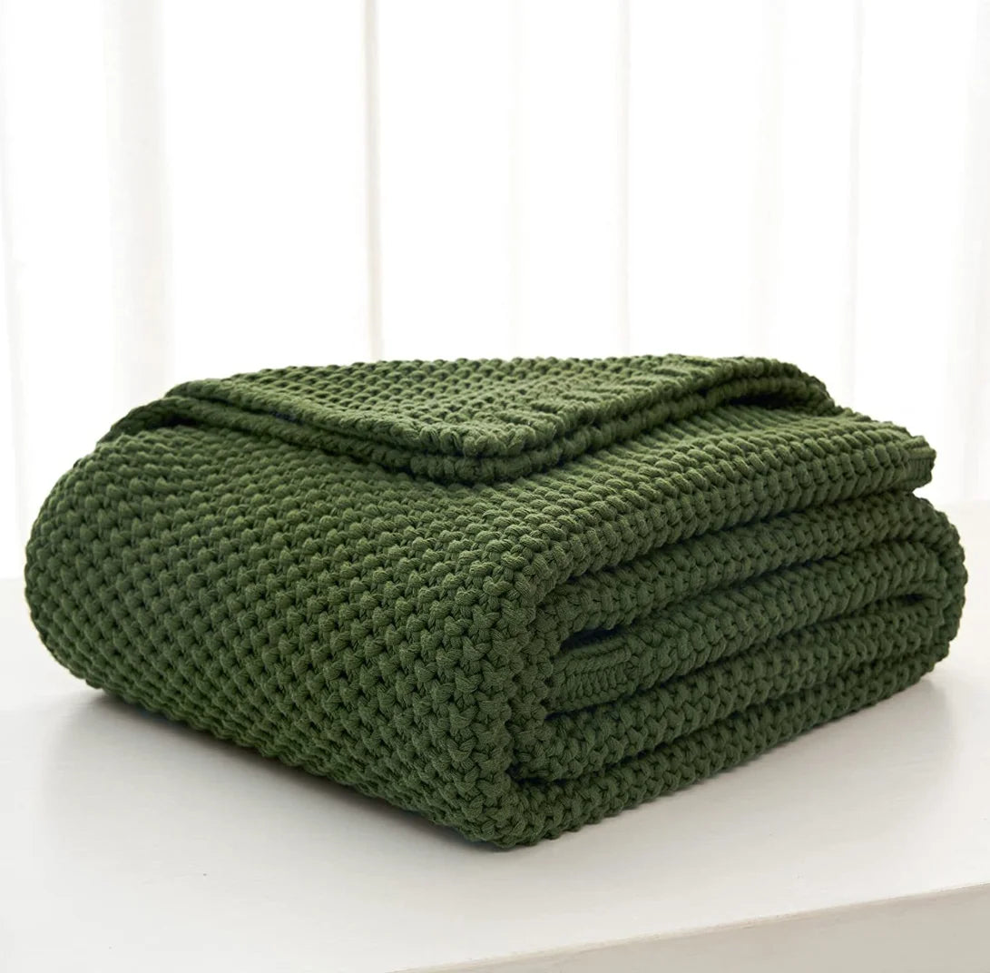 Knitted Blanket Chunky Throw Blanket