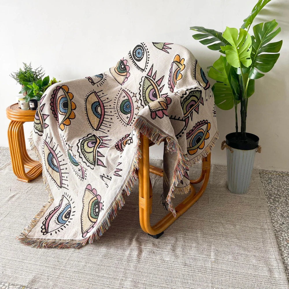 Boho Sofa Throw Blanket