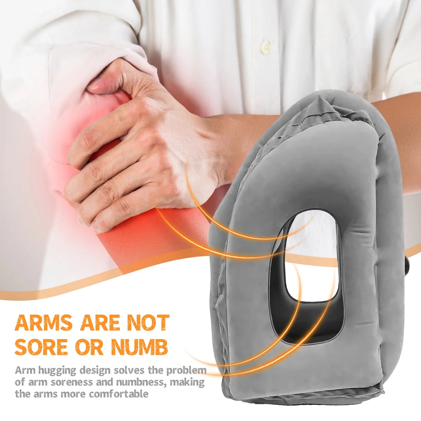 1pc Inflatable Travel Pillow