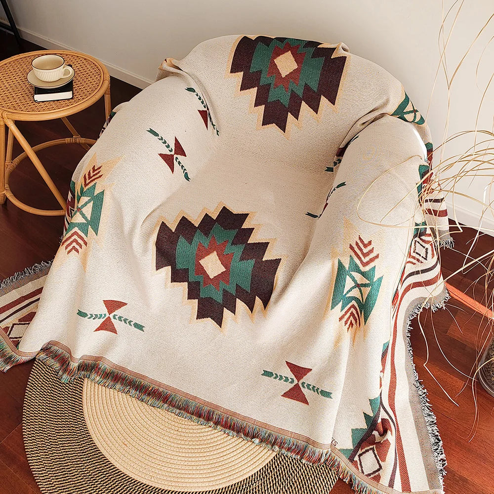 Throw Blanket with Fringe