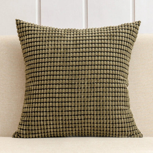 Soft Corduroy Corn Grain Decorative Throw Pillow Cover