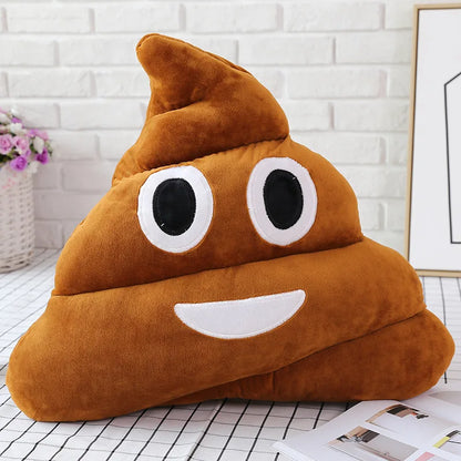 25CM Brown Smiley Pillow - Poop Emoji