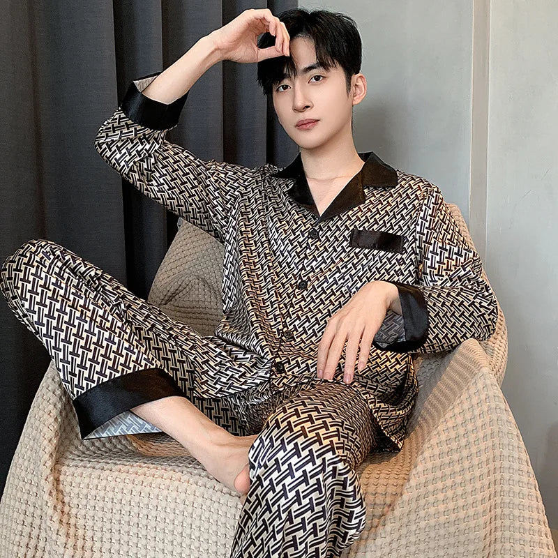 Silk Satin Pajamas for Men