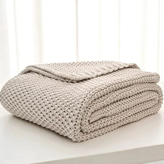 Knitted Blanket Chunky Throw Blanket