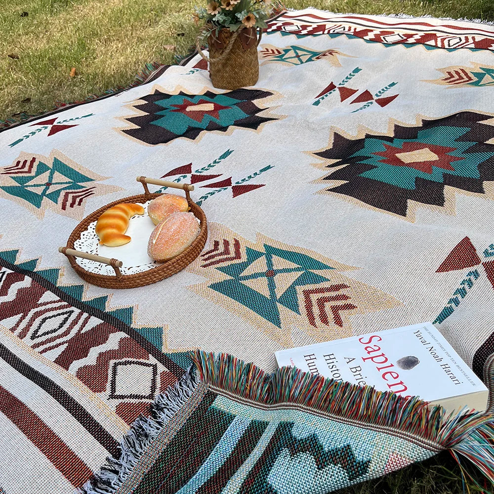 Throw Blanket with Fringe