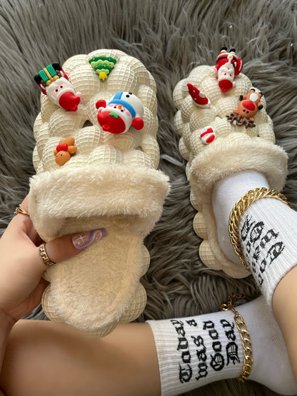 Funny DIY Christmas Bubble Slippers