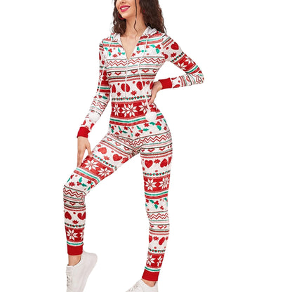 Women's Christmas Long Pajama Onesie