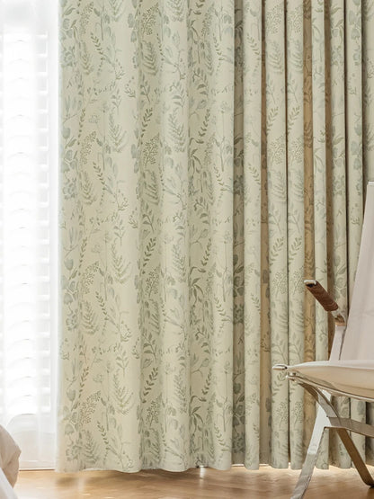 French Living Room Curtains Floral Pattern