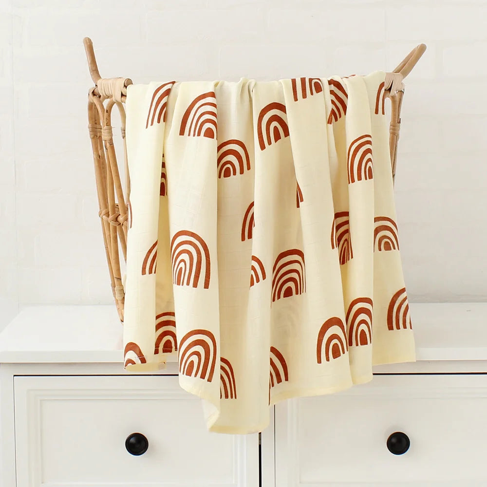 Baby Blanket with Forest Animals Pattern
