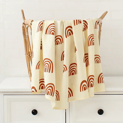 Baby Blanket with Forest Animals Pattern