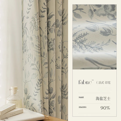 French Living Room Curtains Floral Pattern
