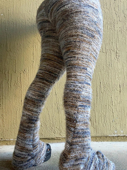 Fuzzy Flare Pants Woman