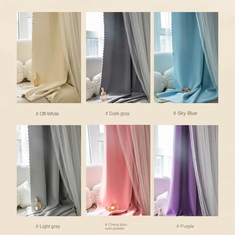 Cloth Gauze Integrated Curtain Modern
