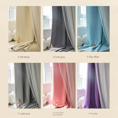 Cloth Gauze Integrated Curtain Modern