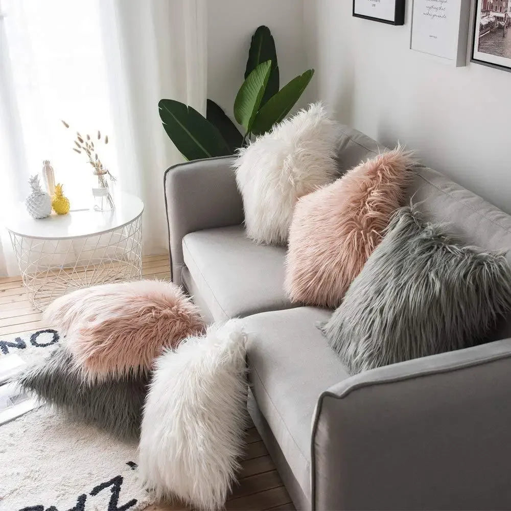 2 Piece White Plush Pillowcase