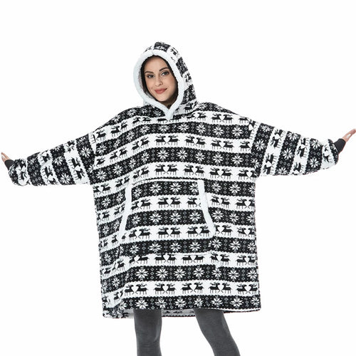 Hooded Blanket with Sleeves