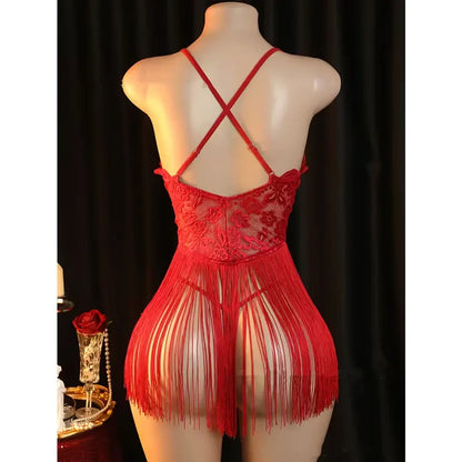 Hollow Lace Pajamas Skirt Women
